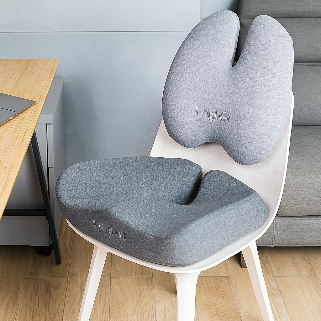Duo Ergonomique Premium – Assise & Dossier Soutien Lombaire
