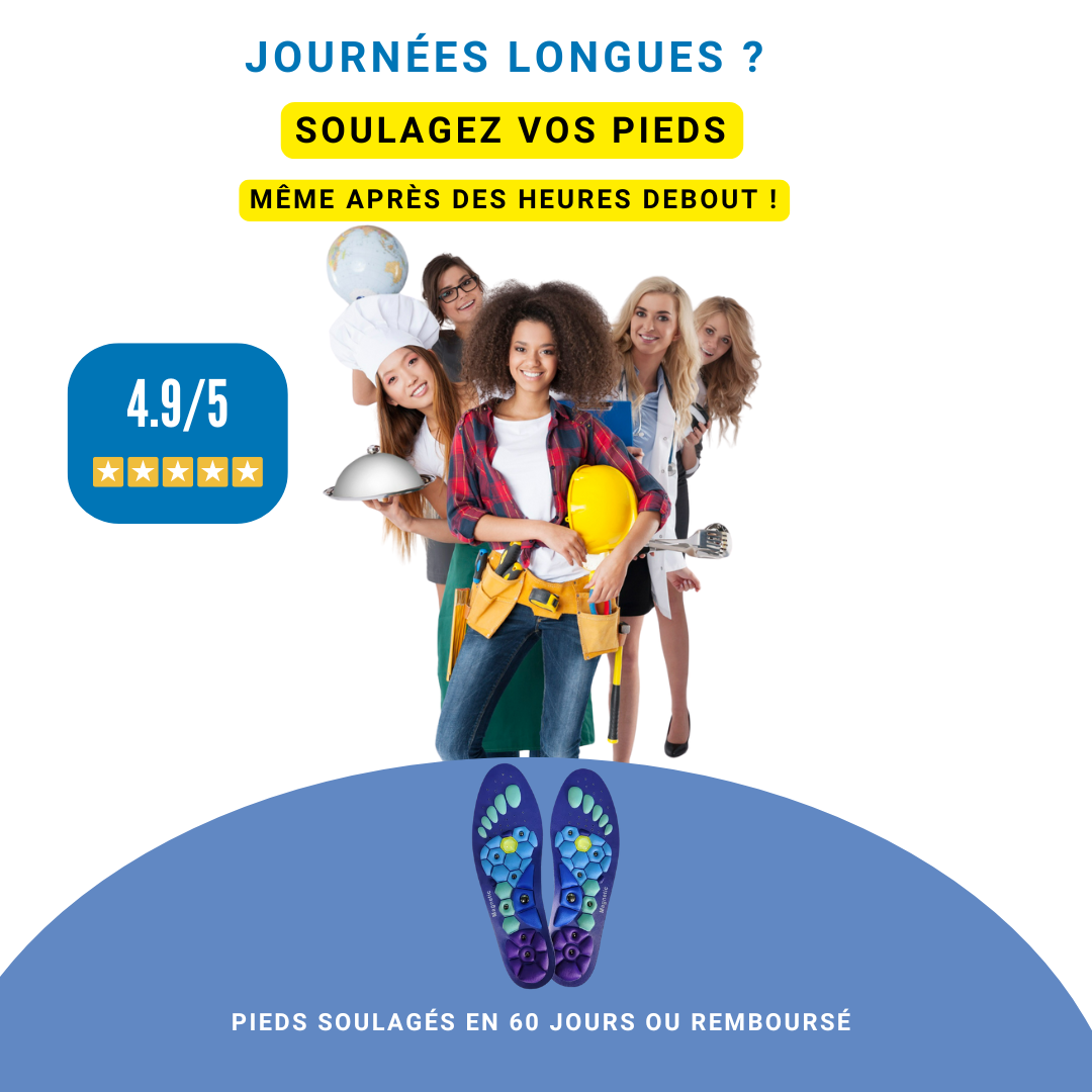 Dites adieu aux douleurs avec nos Semelles d’Acupression Magnétiques